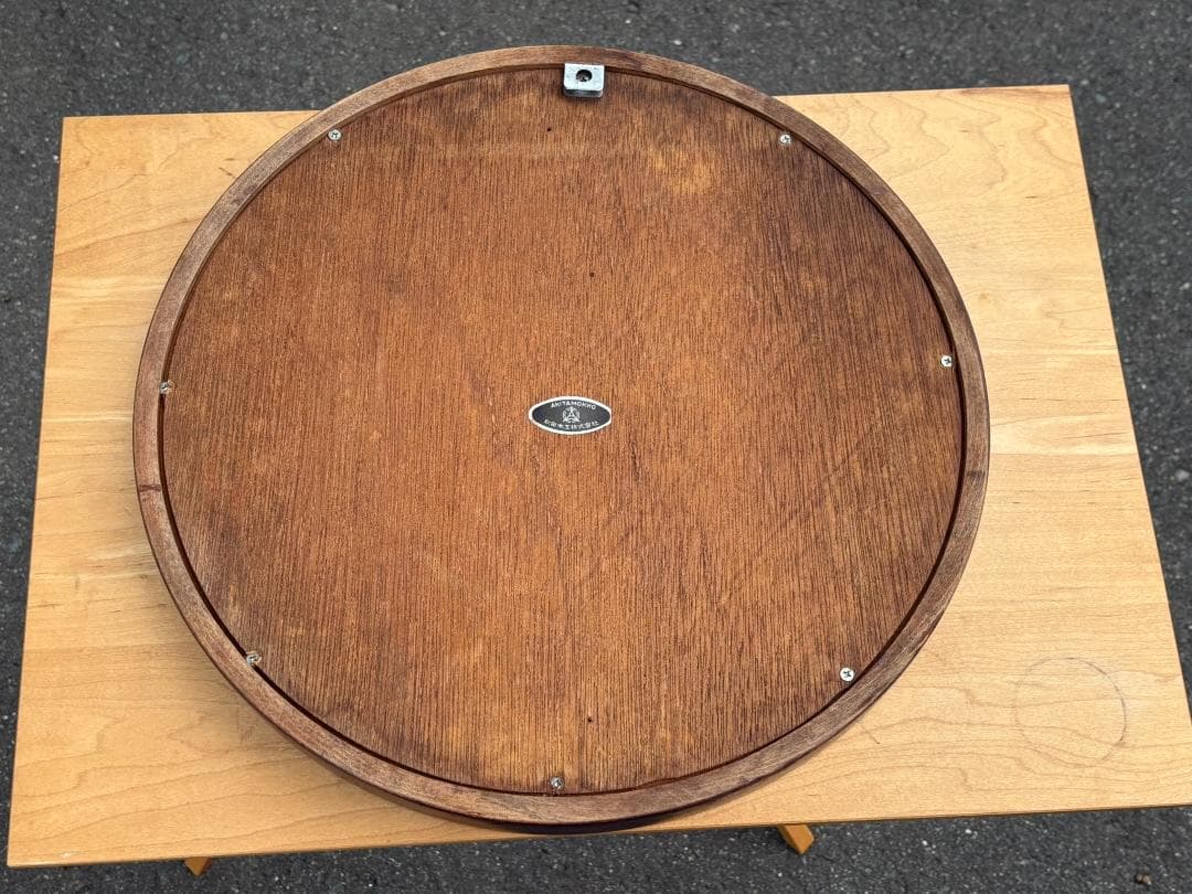 秋田木工 ウォールミラー 壁掛け 鏡 丸型 直径約40ｃｍ 曲木 柳宗理