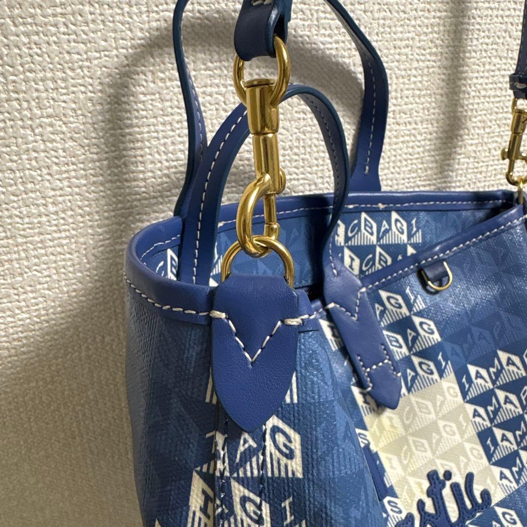 Anya Hindmarchアニヤハインドマーチ トート/2WAYバッグ　ブルー