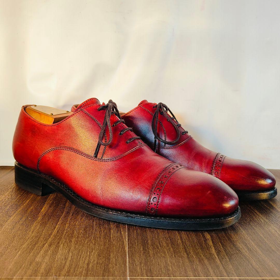 【極美品】Berwick バーウィック　スペイン製　高級バーガンディドレスベルト