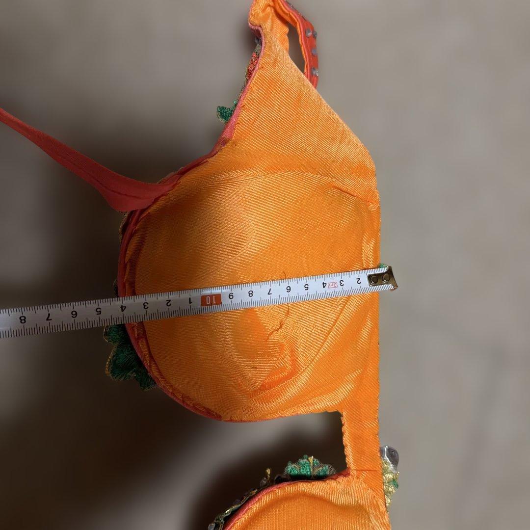 ベリーダンス用コーラルピンクブラ