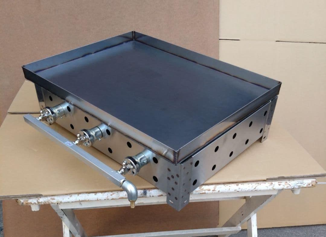 未使用品 ★ プロパンガス グリドル 幅６０cm 全周フチ付き キッチンカー