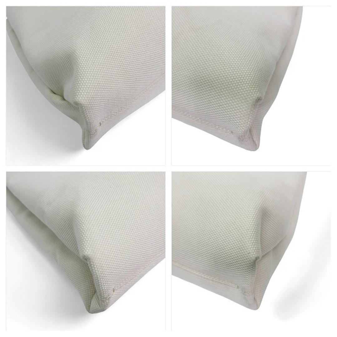 バーバリー BURBERRY ディールコットンブレンド トートホワイト×ブラック