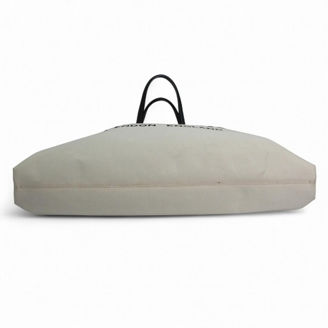 バーバリー BURBERRY ディールコットンブレンド トートホワイト×ブラック