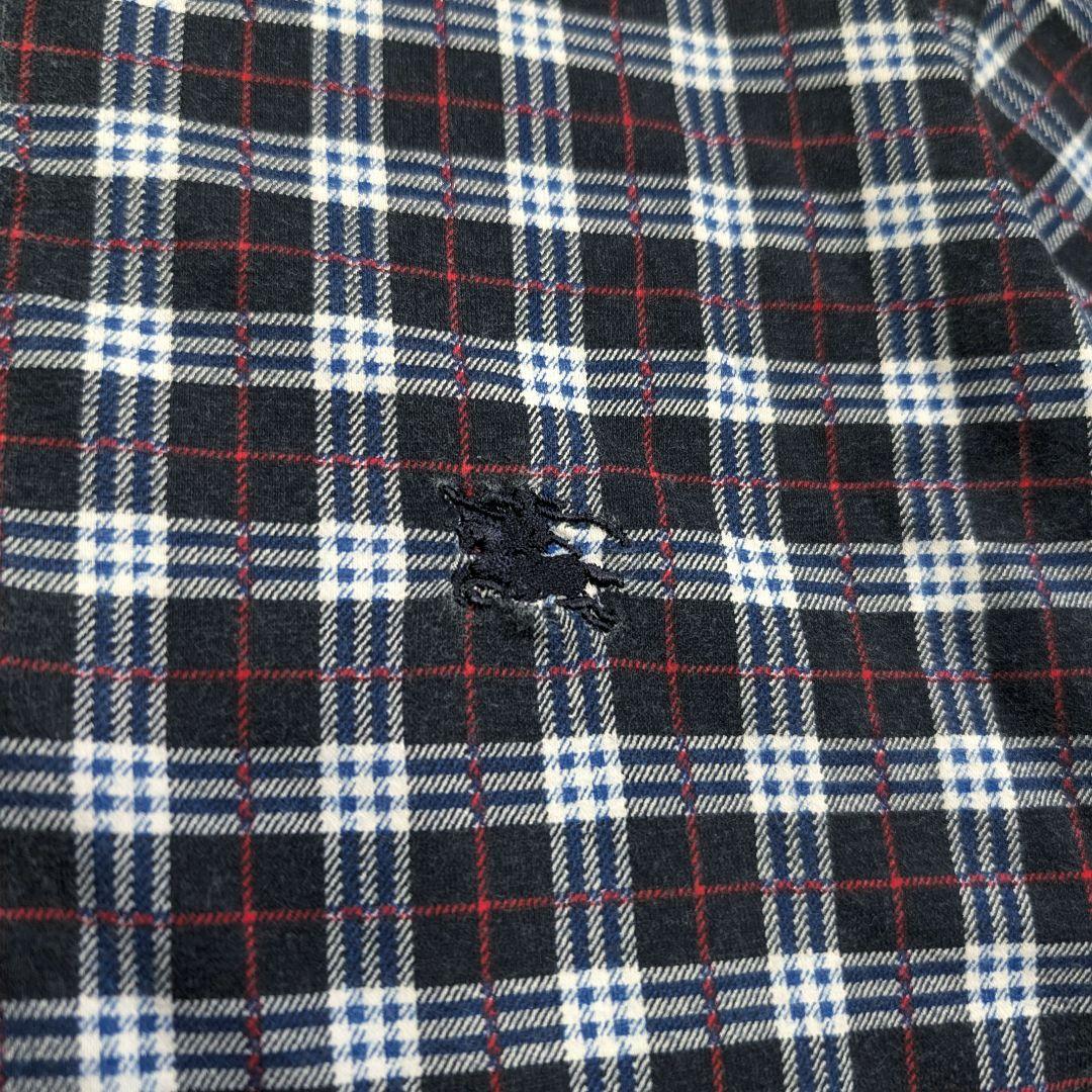 【Burberrys】希少90sロゴ刺繍ノバチェック柄金ボタン半袖ポロシャツ