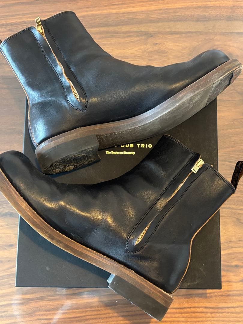 靴 ROLLING DUB TRIO CASPER BLACK HORSEHIDE