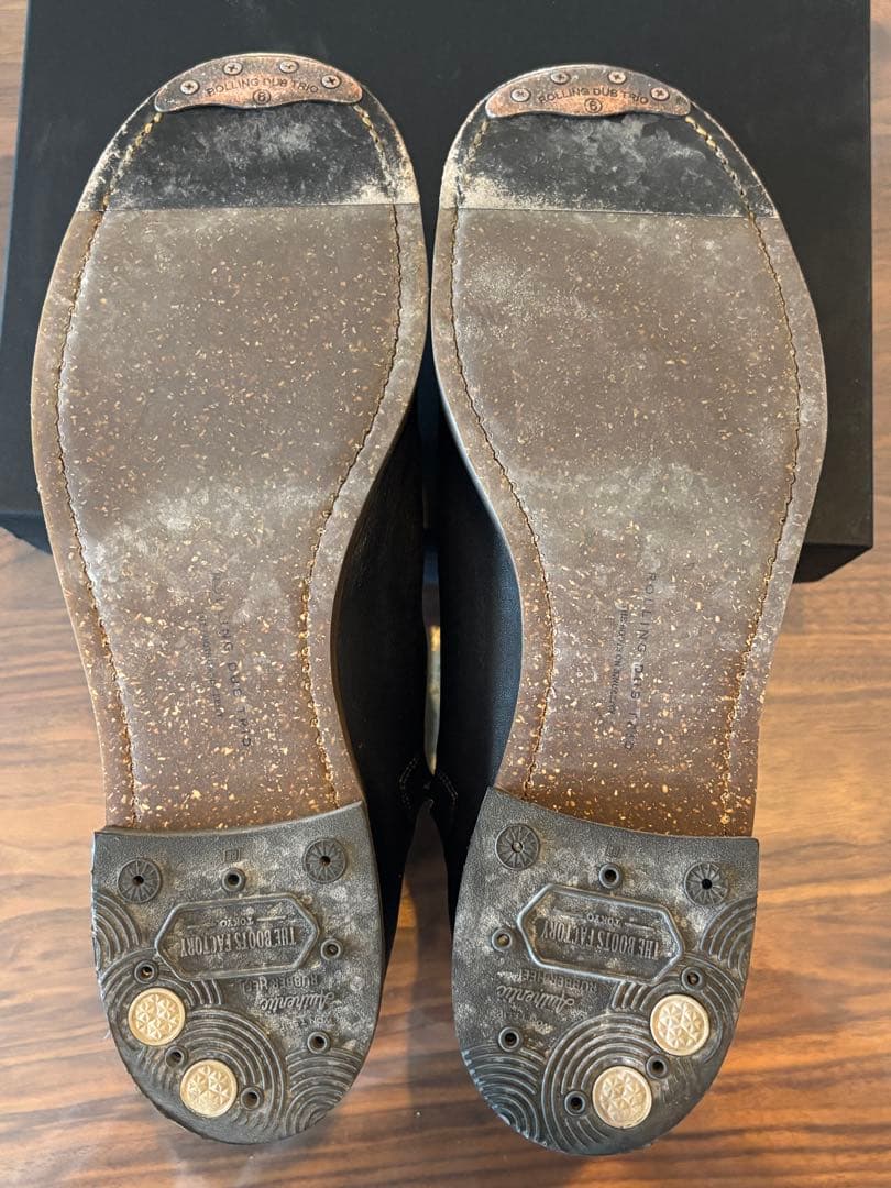 靴 ROLLING DUB TRIO CASPER BLACK HORSEHIDE