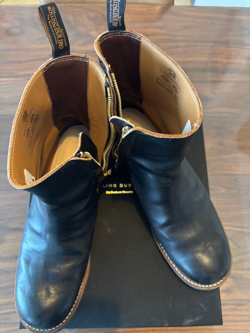 靴 ROLLING DUB TRIO CASPER BLACK HORSEHIDE