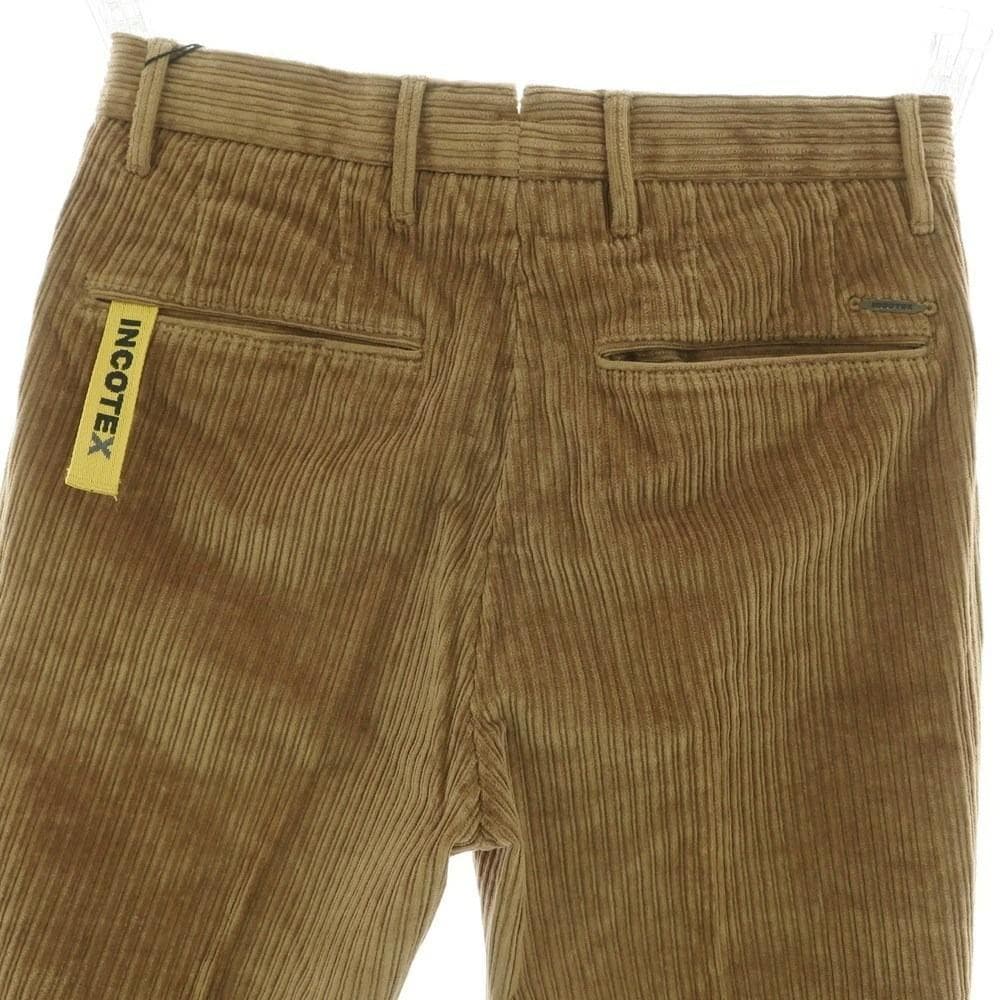 最終【新品】INCOTEX スラックス コーデュロイ 太畝 W30 オーカー