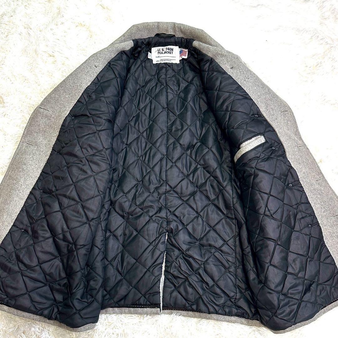 希少42サイズ ショット 740N ピーコート USA製 グレー XL相当
