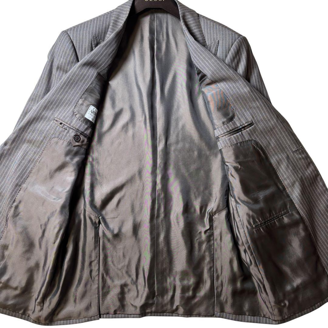 ✨️XL/極美品✨️ARMANI アルマーニ スーツ ストライプ メンズ