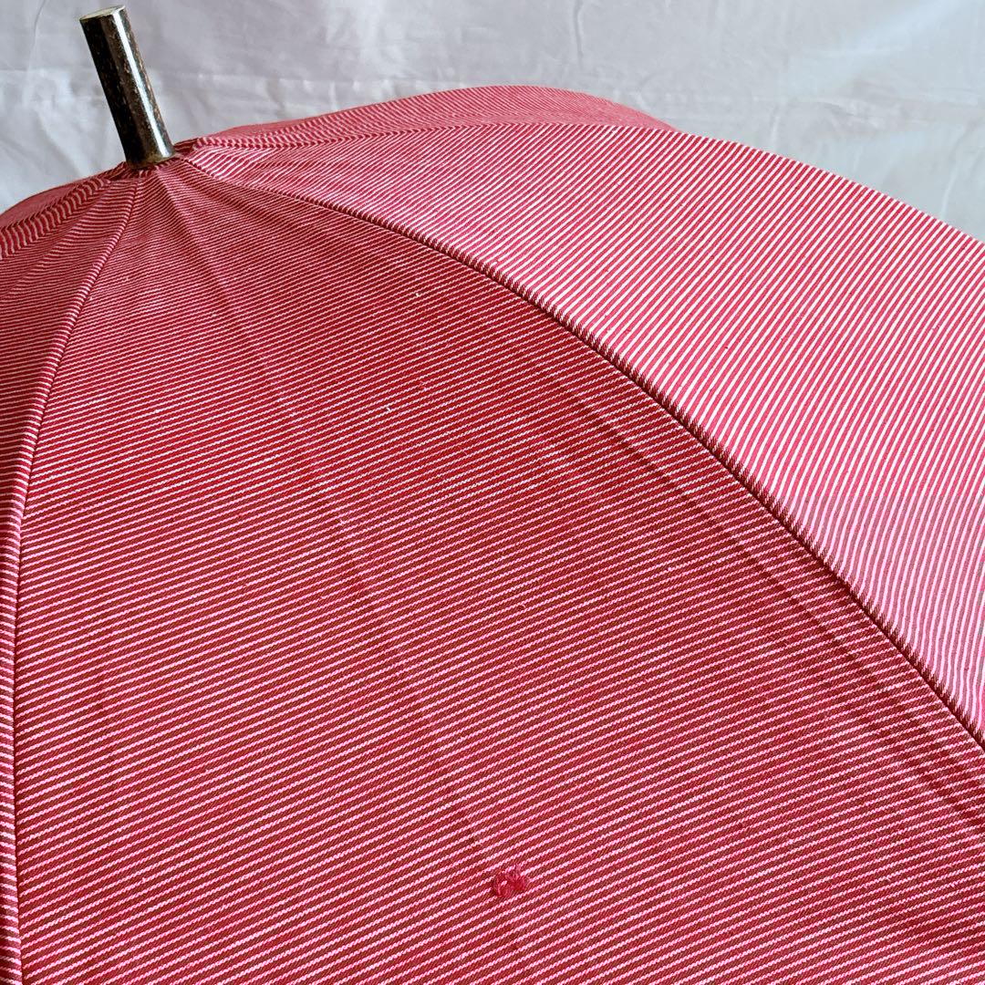 45R 45rpm 日傘 ケース付き ヒッコリー　RED 赤　ストライプ　長傘