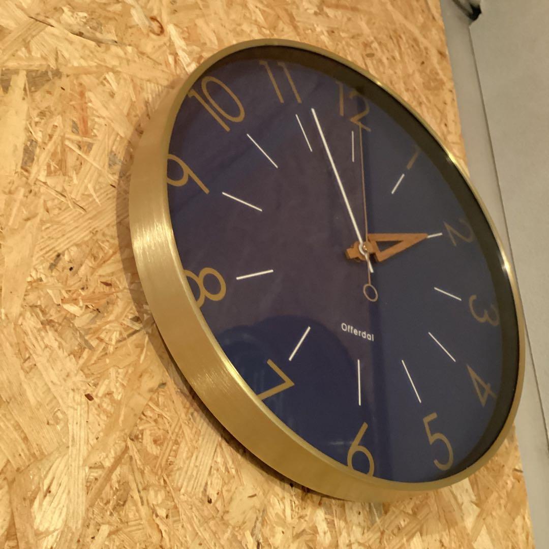 Offerdal 掛時計 ネイビー 約30cm