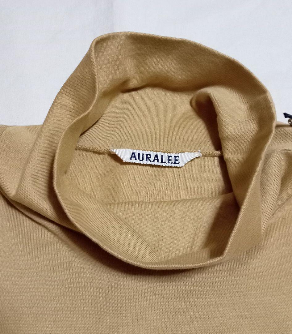 トップス AURALEE LUSTER PLAITING HI NECK L/S TEE