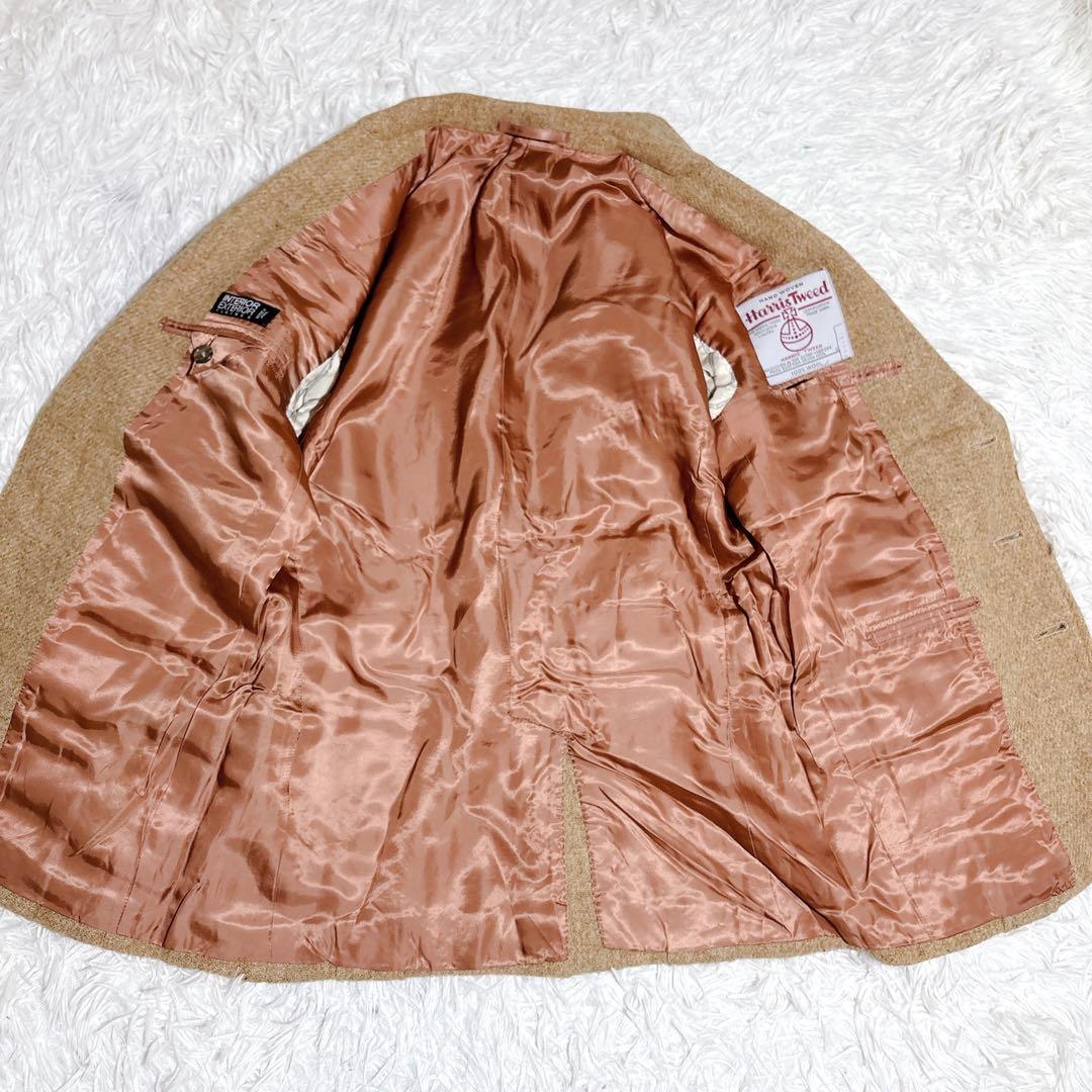 希少 ハリスツイード テーラードジャケット 英国製生地 レディースL〜XL