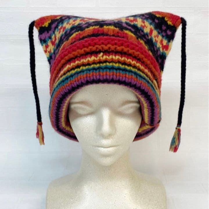 最終値下げ　hide 紐付きニットキャップ　LEMONed　hideピック付