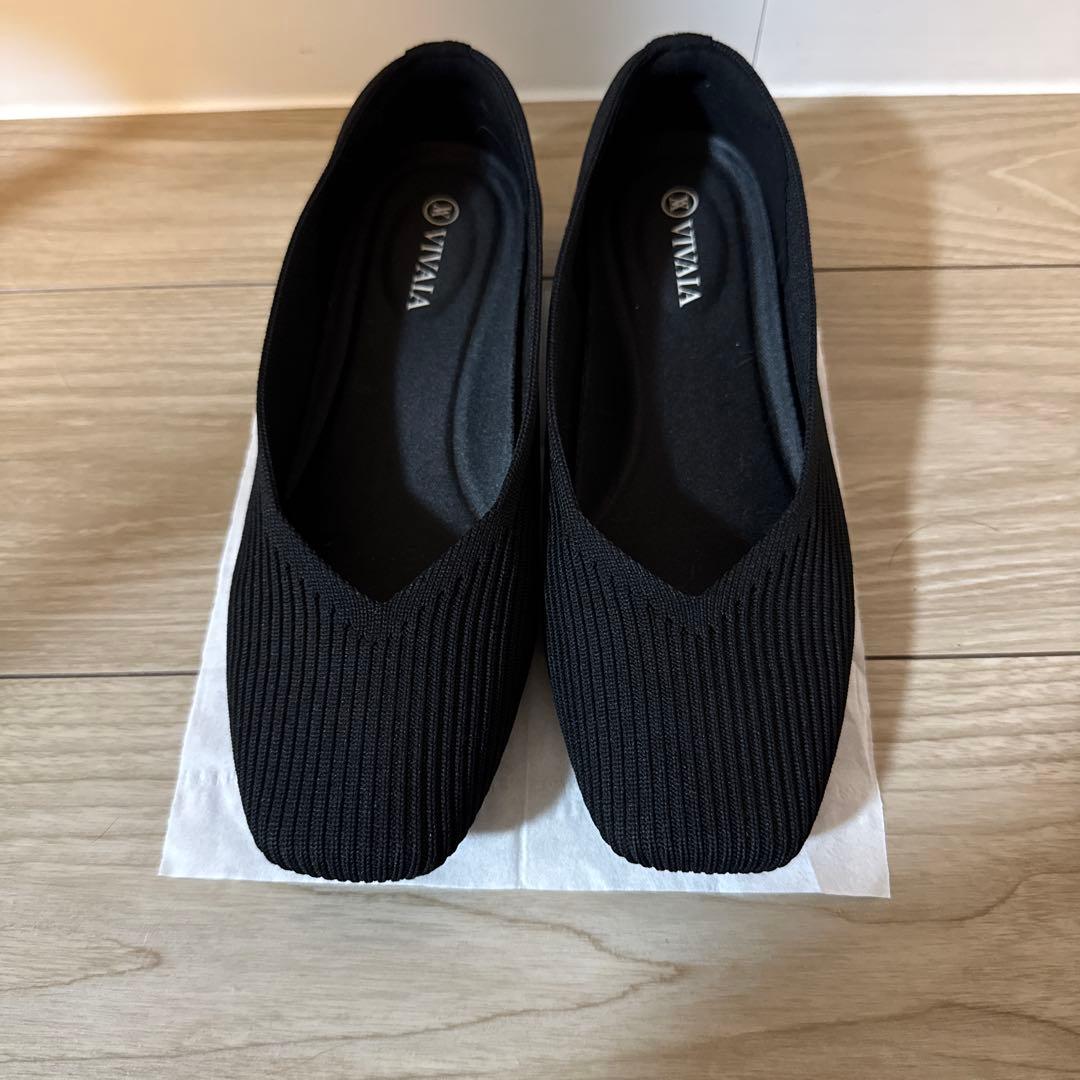 VIVAIA スクエアトゥ フラットシューズ パンプス