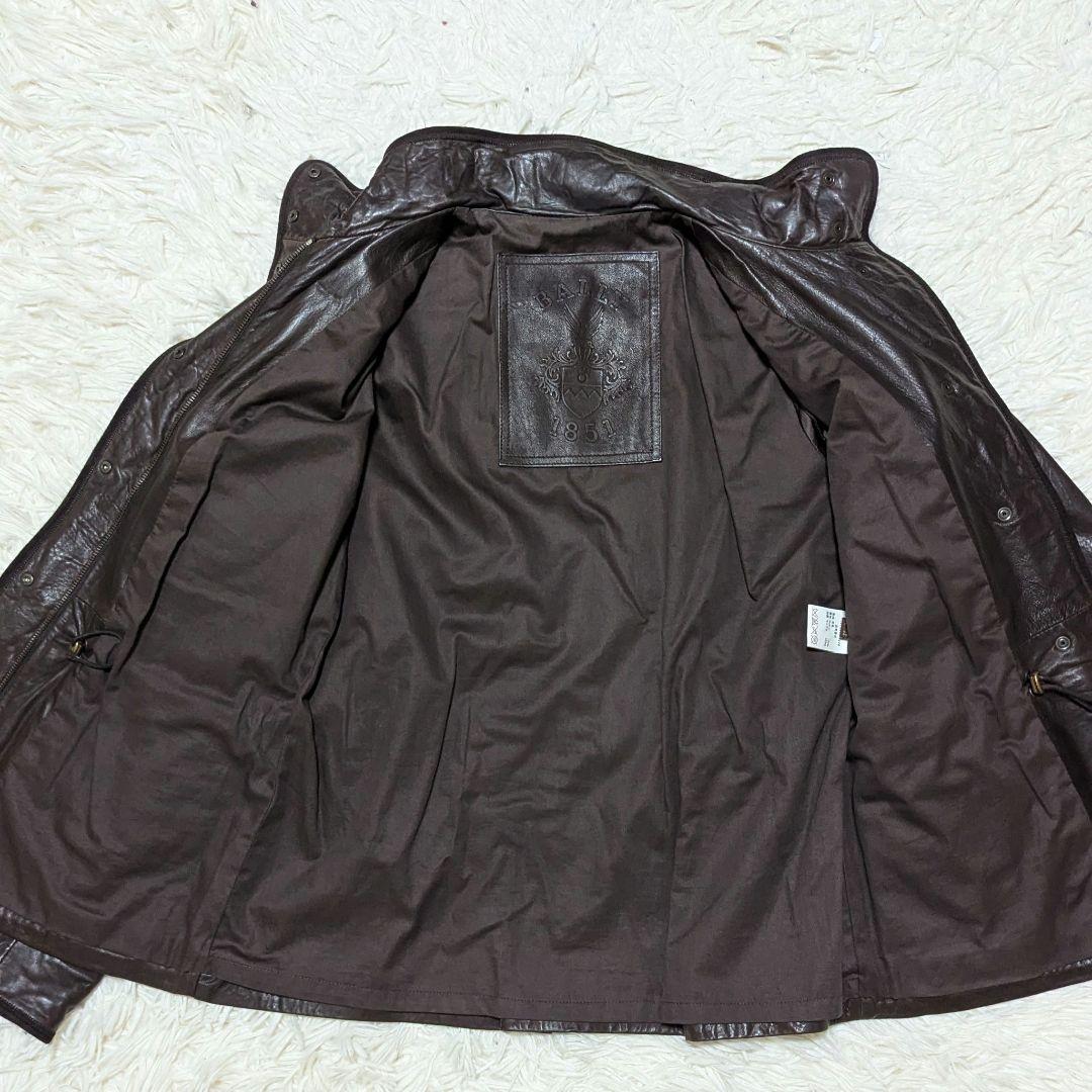 美品✨バリー　ラムレザー　ジャケット　ライダース　ブラウン　40サイズ