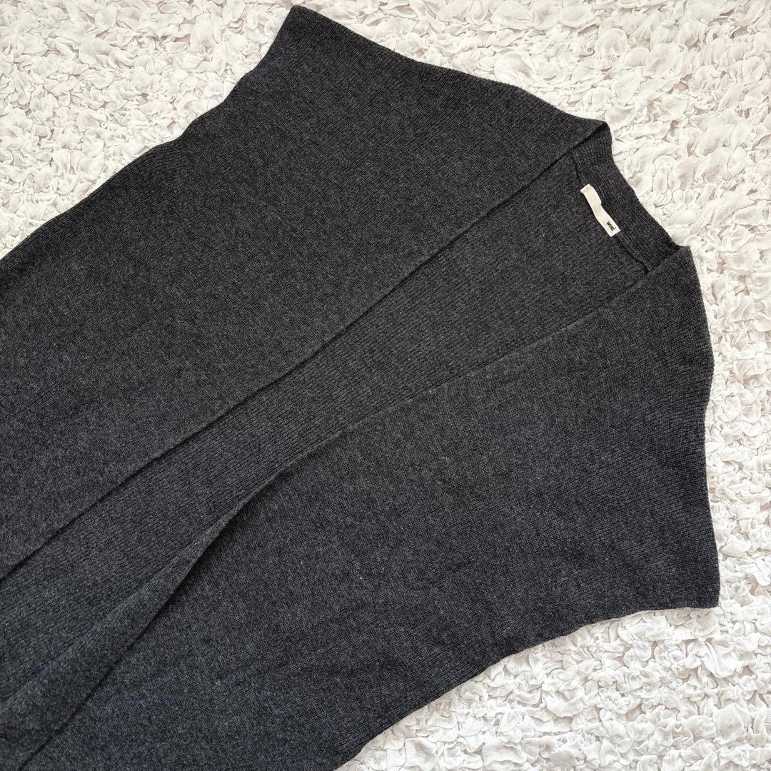 シロワン様　エヴァムエヴァ　ウール畦ロングベスト　wool 100%