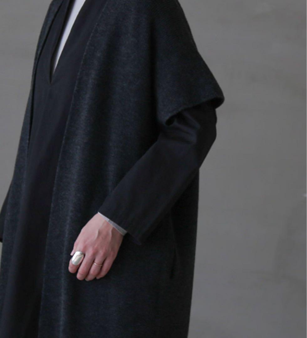 シロワン様　エヴァムエヴァ　ウール畦ロングベスト　wool 100%