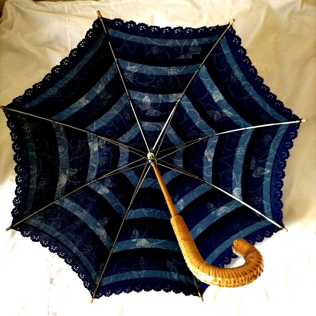 徳島藍染め　日傘