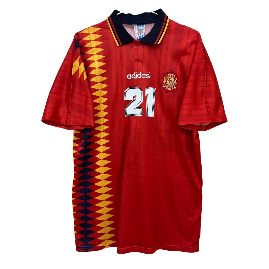 1994 スペイン代表　ルイス・エンリケ　アディダスオフィシャル　ユニフォーム