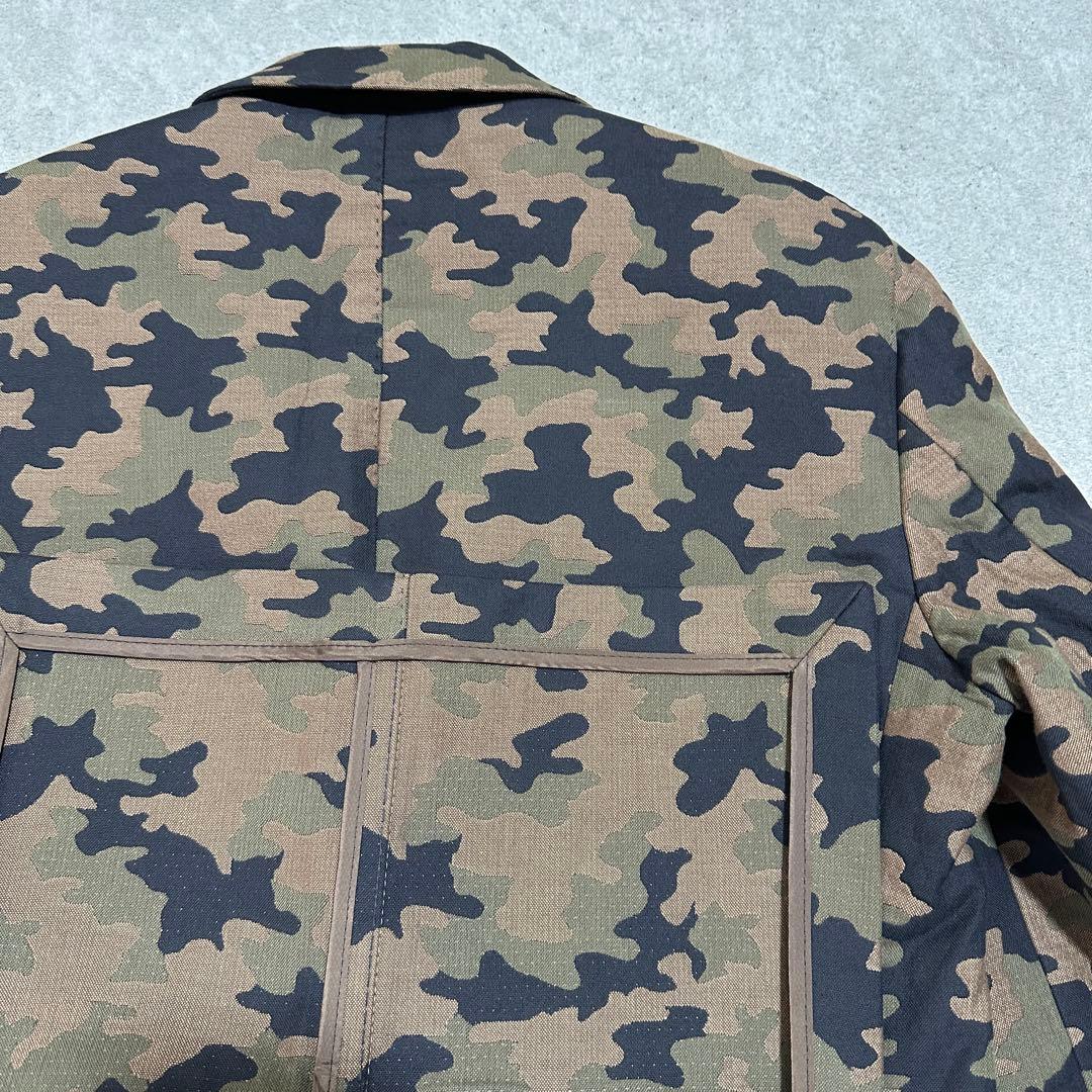 新品・ブートニエール付✨　44(S) 迷彩　タリアトーレ　アンコンジャケット　茶
