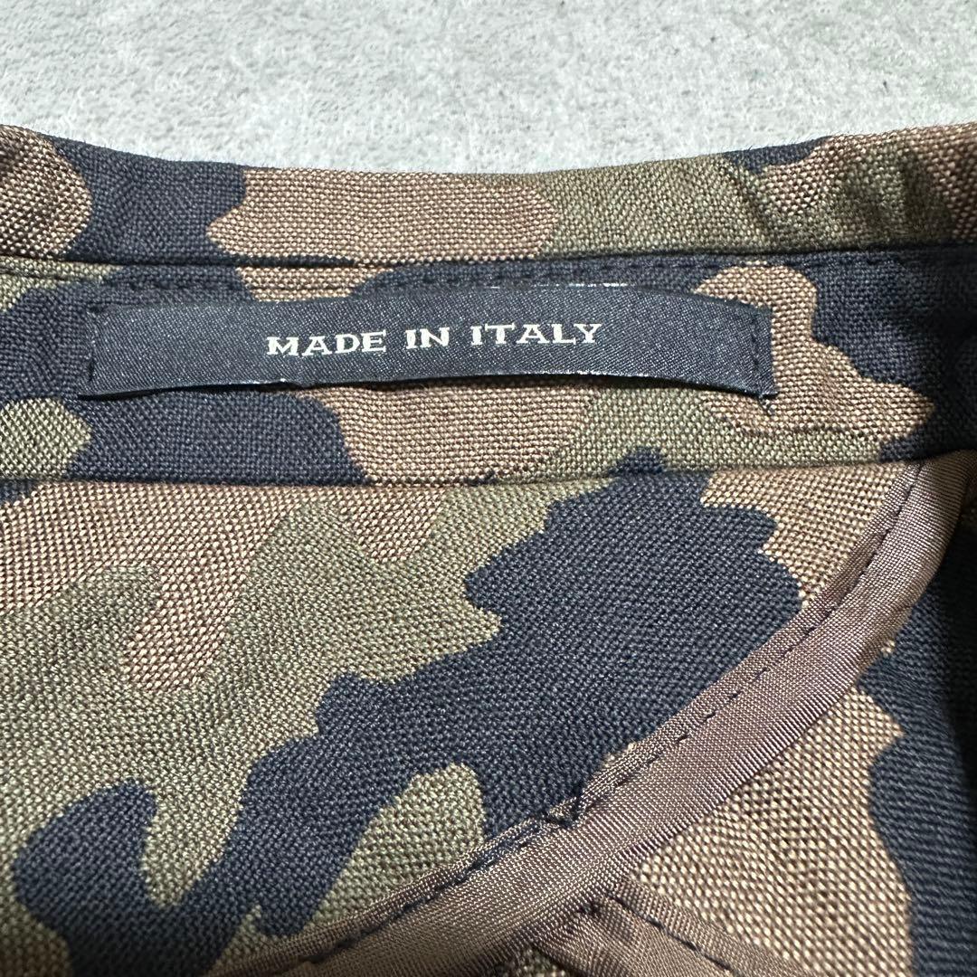 新品・ブートニエール付✨　44(S) 迷彩　タリアトーレ　アンコンジャケット　茶