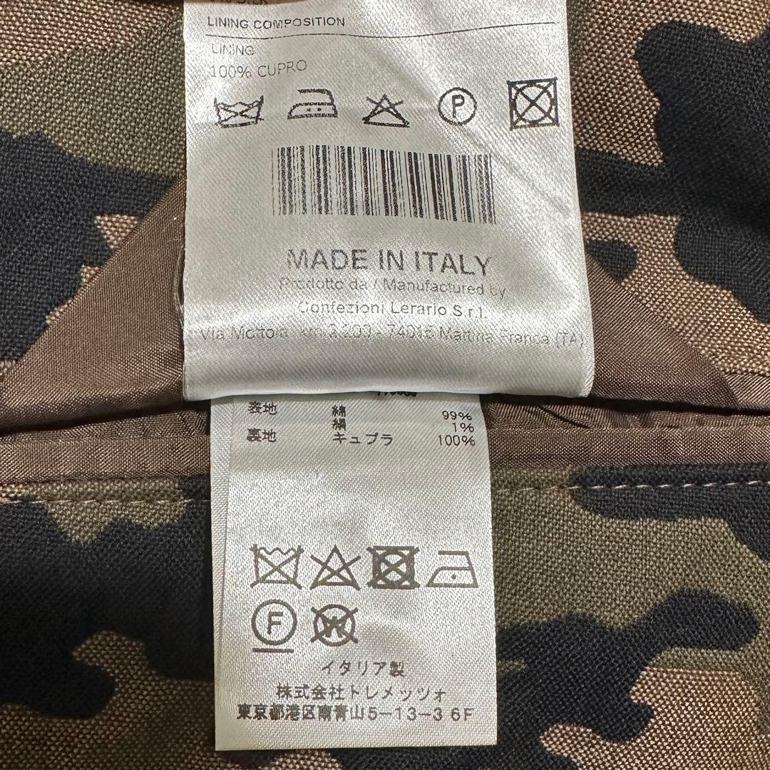 新品・ブートニエール付✨　44(S) 迷彩　タリアトーレ　アンコンジャケット　茶