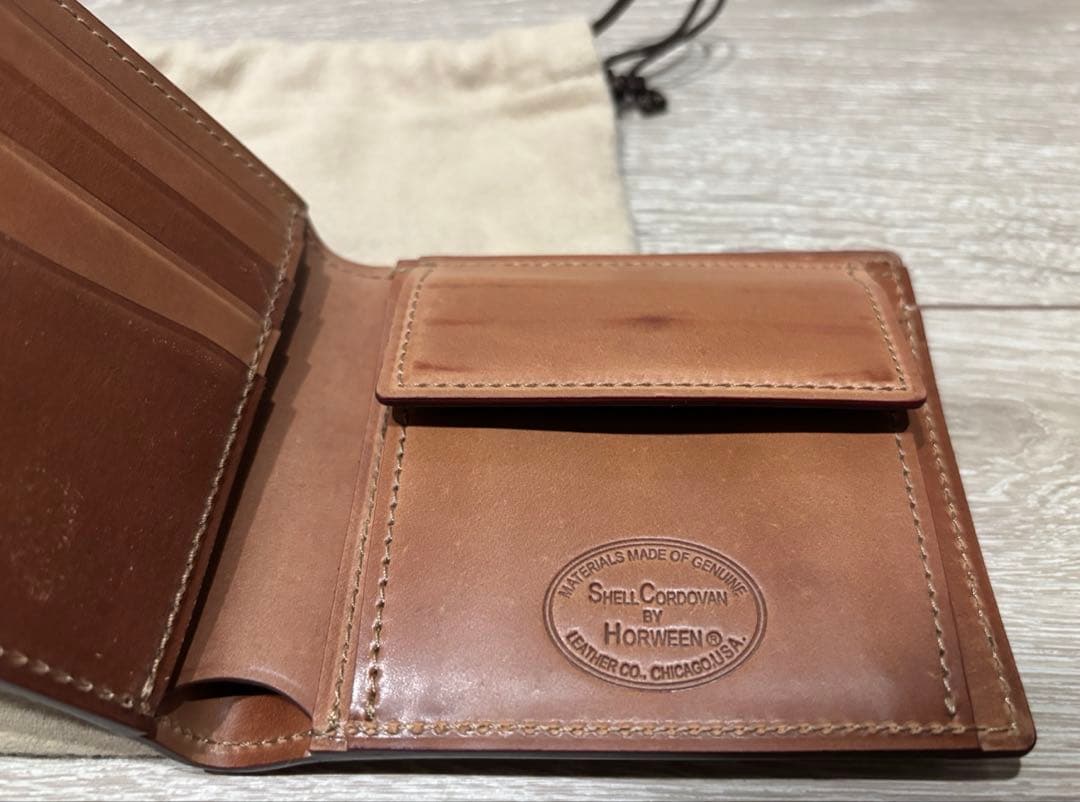 い*)様 SHELL CORDOVAN 2 小銭入れ付き二つ折り財布