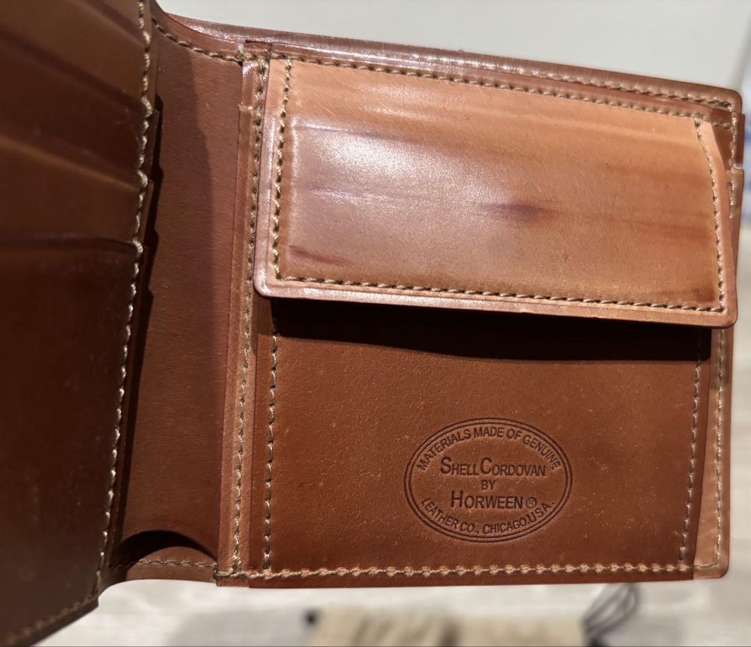 い*)様 SHELL CORDOVAN 2 小銭入れ付き二つ折り財布