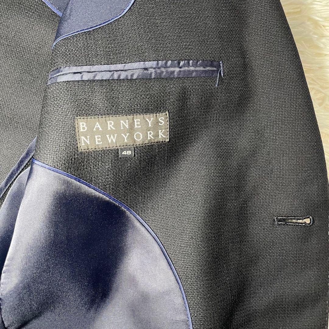 【美品】バーニーズニューヨーク テーラードジャケット ダークネイビー 銀ボタン