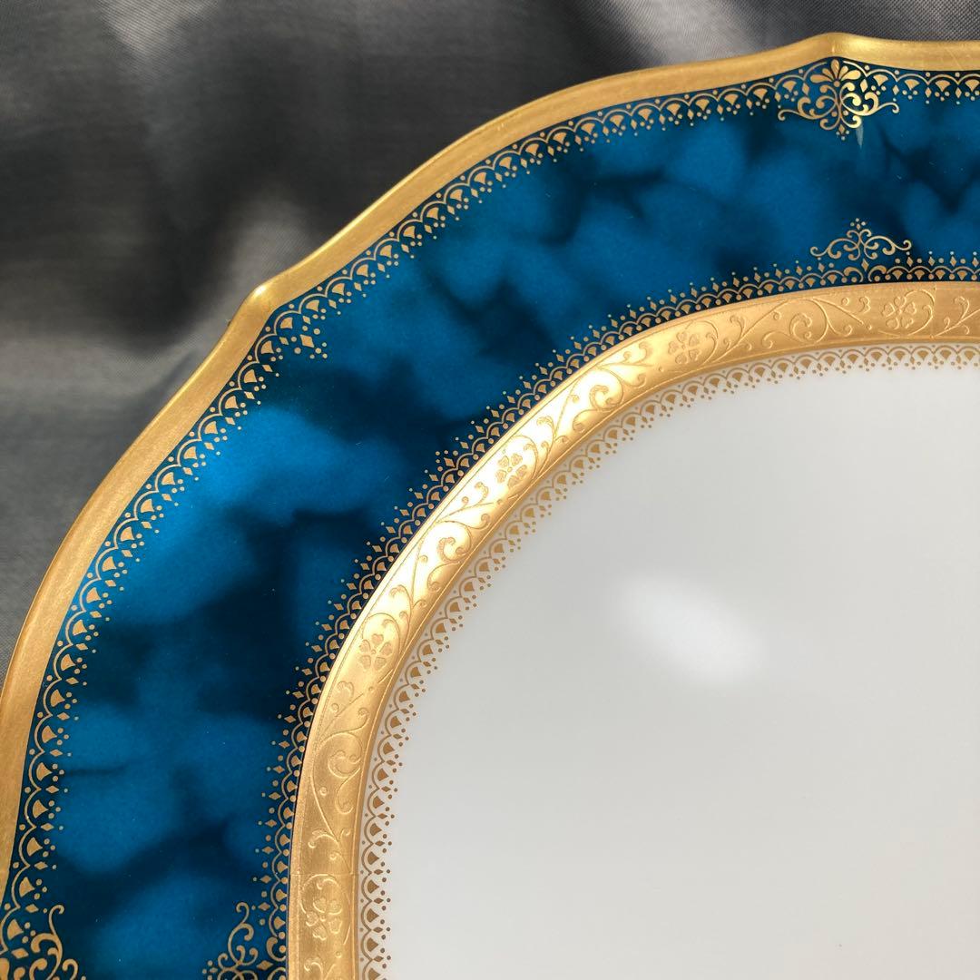 saharaノリタケダイアモンドコレクションディナープレートゴールドブルー