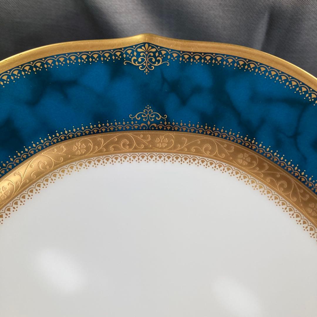 saharaノリタケダイアモンドコレクションディナープレートゴールドブルー