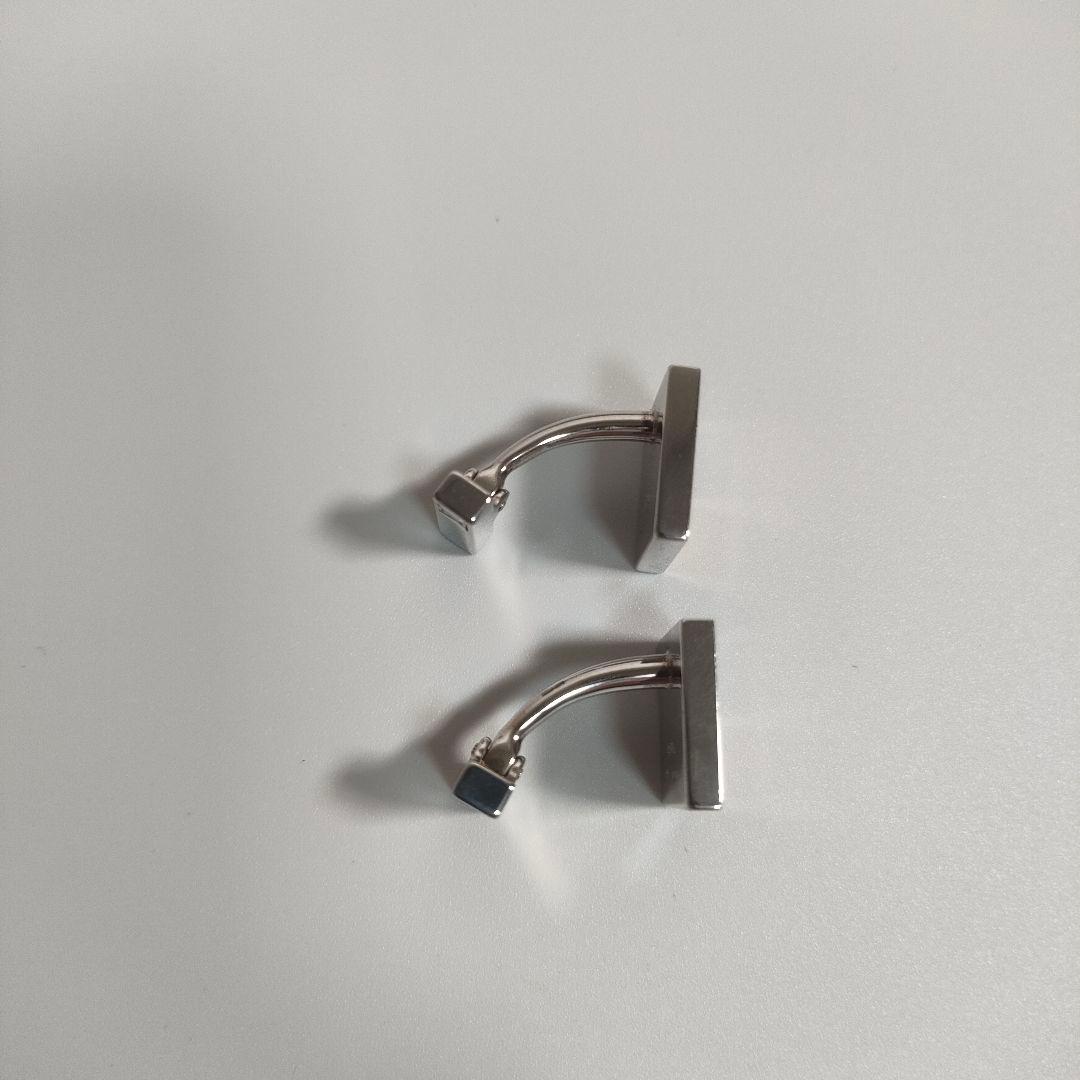 LOUIS VUITTON ダミエ カフリンクス シルバー×ブラウン ケース付き