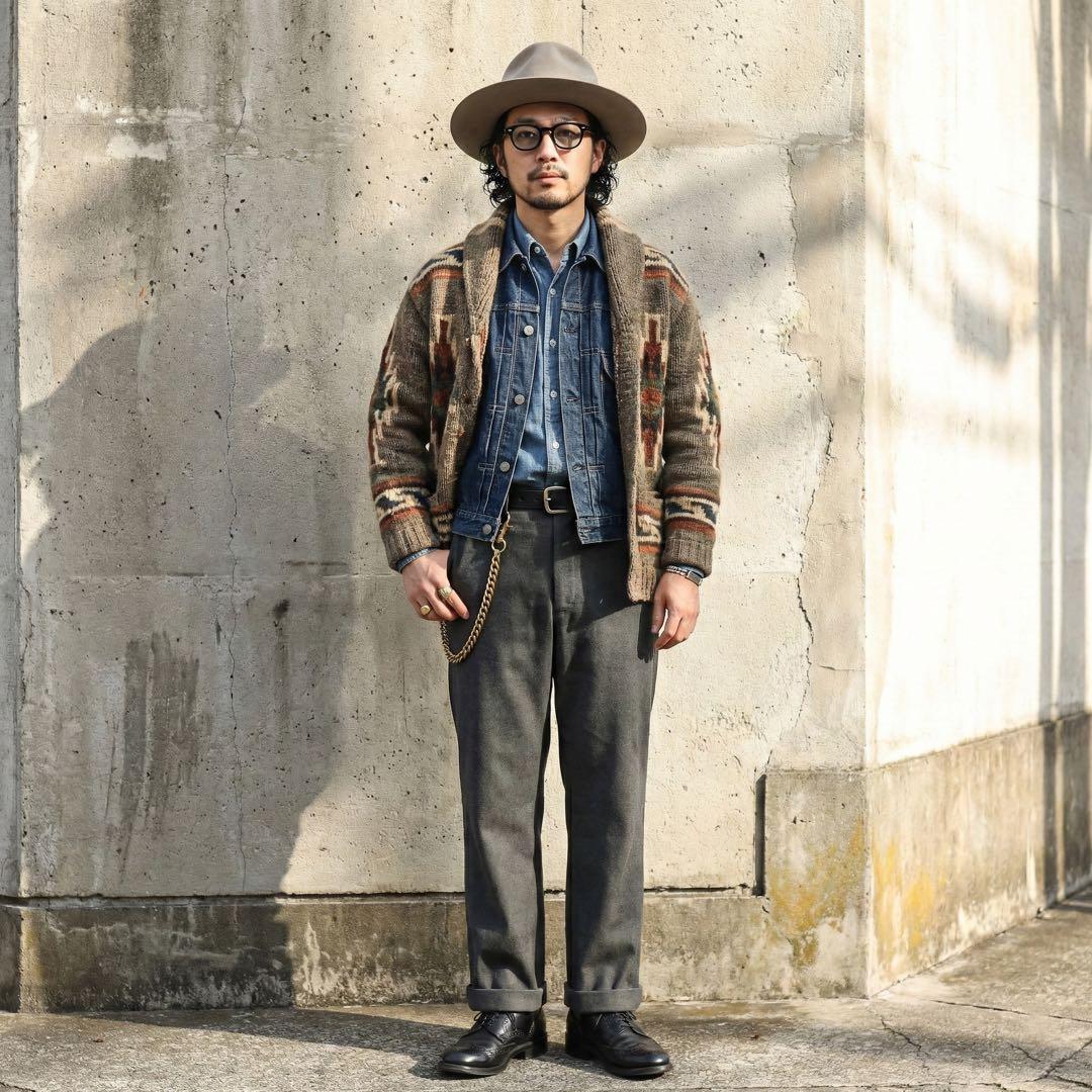 未使用★W32★RRL★ダブルアールエル★ウール トラウザー パンツ★グレー