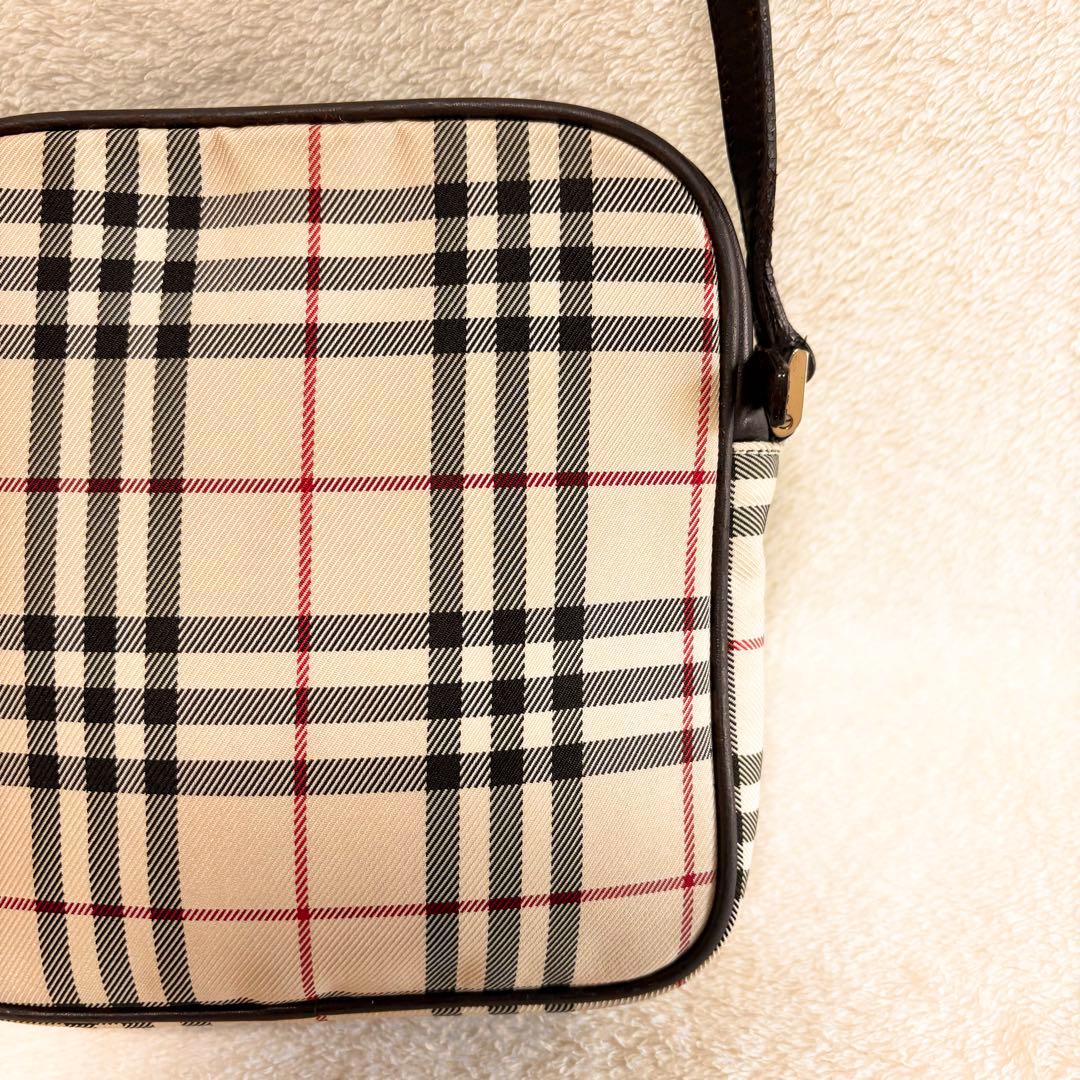 BURBERRY ノバチェック柄 ショルダーバッグ キャンバス/ レザー