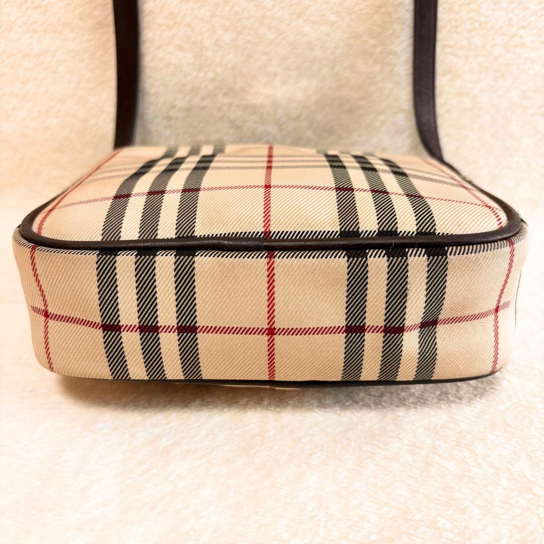 BURBERRY ノバチェック柄 ショルダーバッグ キャンバス/ レザー