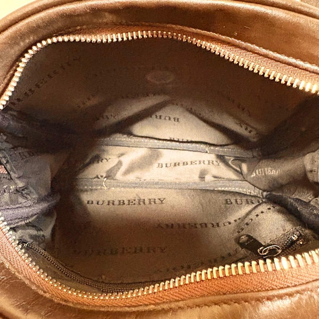 BURBERRY ノバチェック柄 ショルダーバッグ キャンバス/ レザー