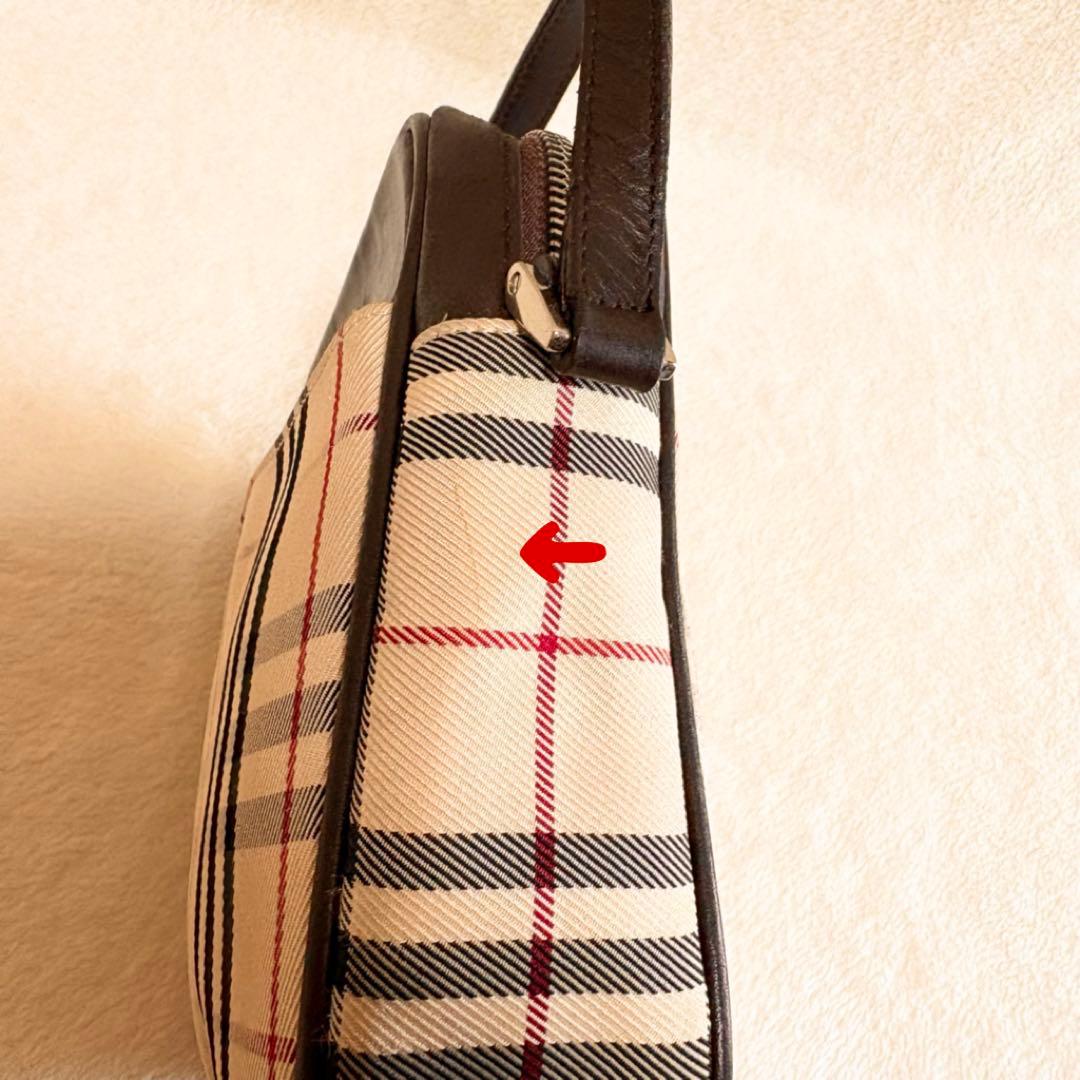 BURBERRY ノバチェック柄 ショルダーバッグ キャンバス/ レザー