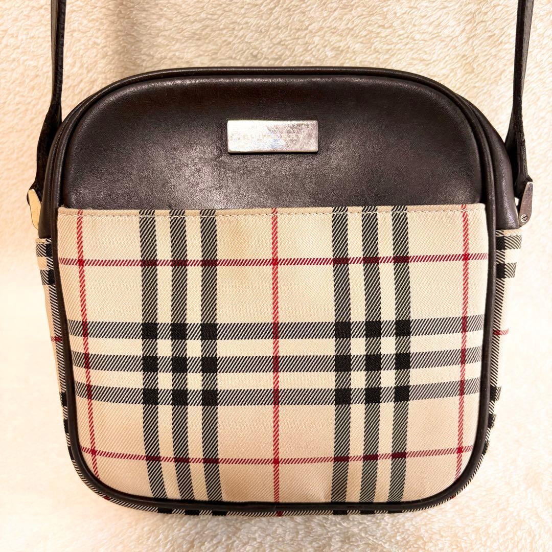 BURBERRY ノバチェック柄 ショルダーバッグ キャンバス/ レザー