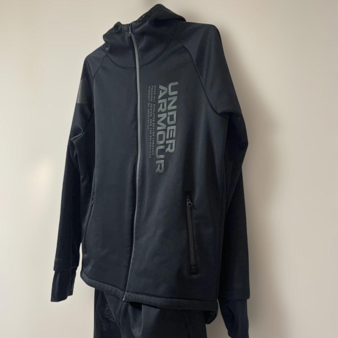 アンダーアーマー ウィンターニット　上下セット ブラック　ジャージ