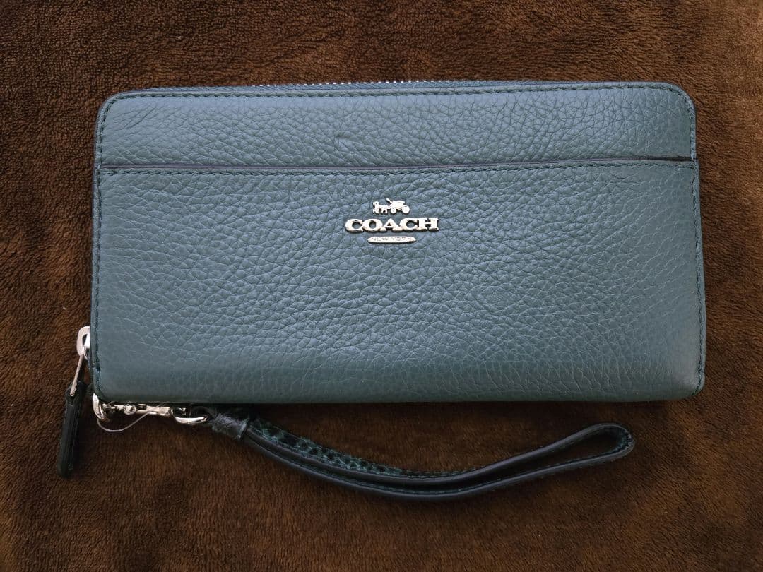 【あど様】《新品》COACH 長財布 ダークターコイズ