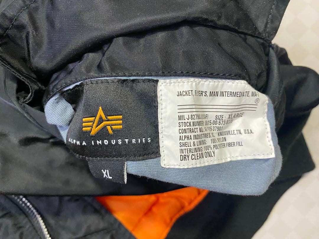 e906☆ALPHA INDUSTRIES MA-1 フライトジャケット X L