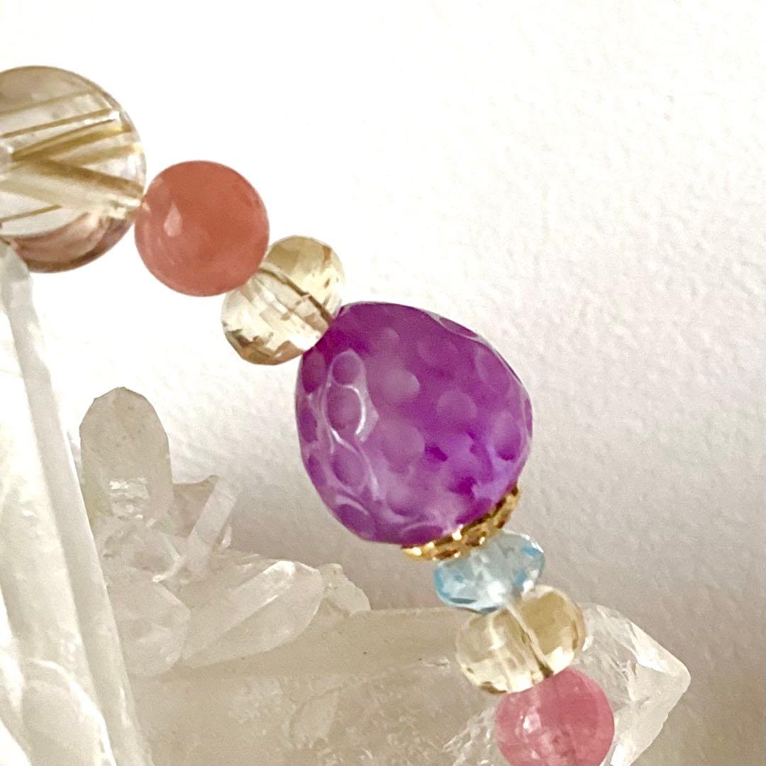 天然石★ブレスレット ストロベリークォーツ ♪ 352