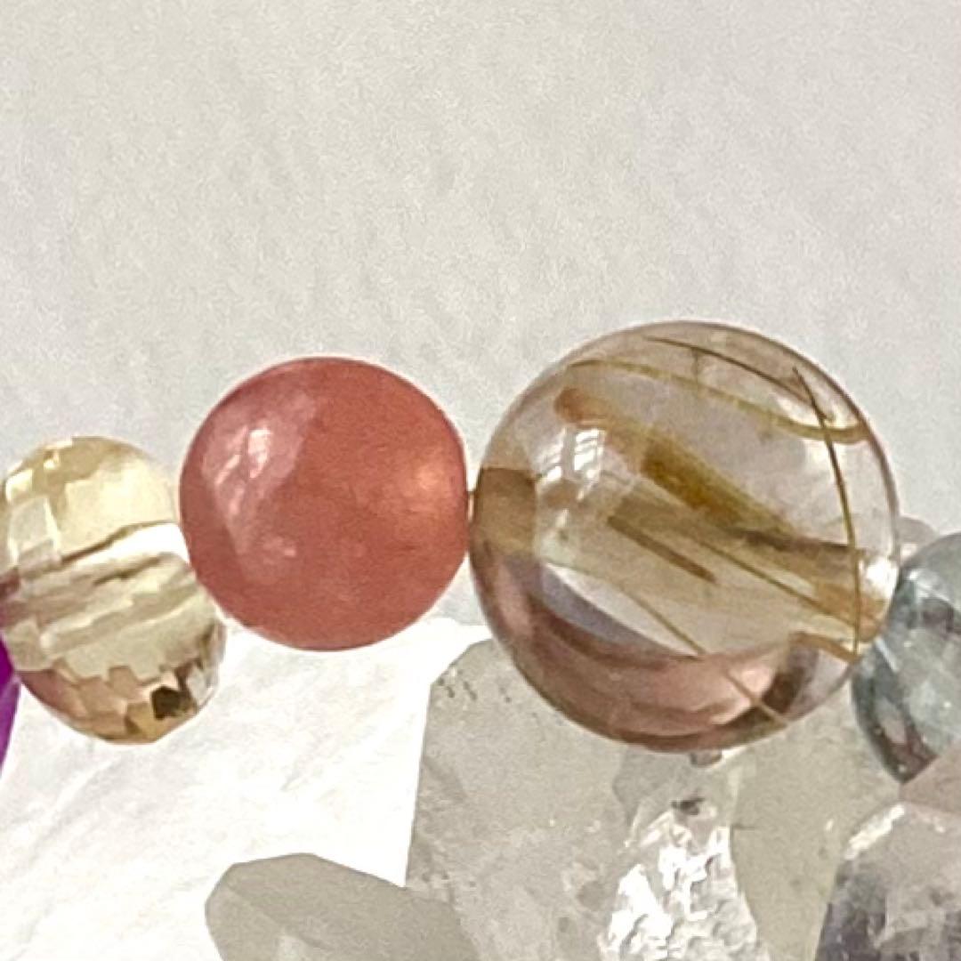 天然石★ブレスレット ストロベリークォーツ ♪ 352