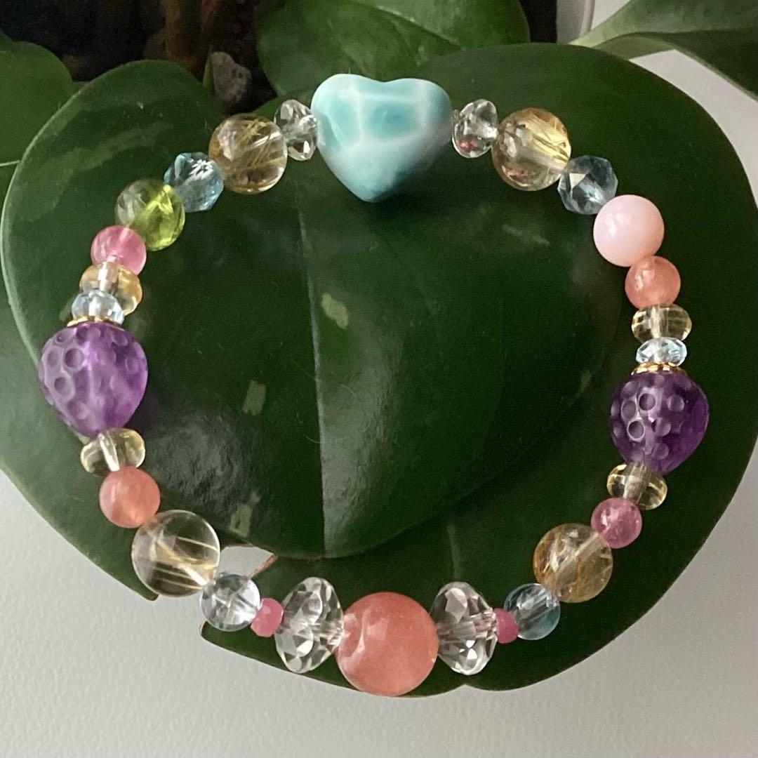 天然石★ブレスレット ストロベリークォーツ ♪ 352