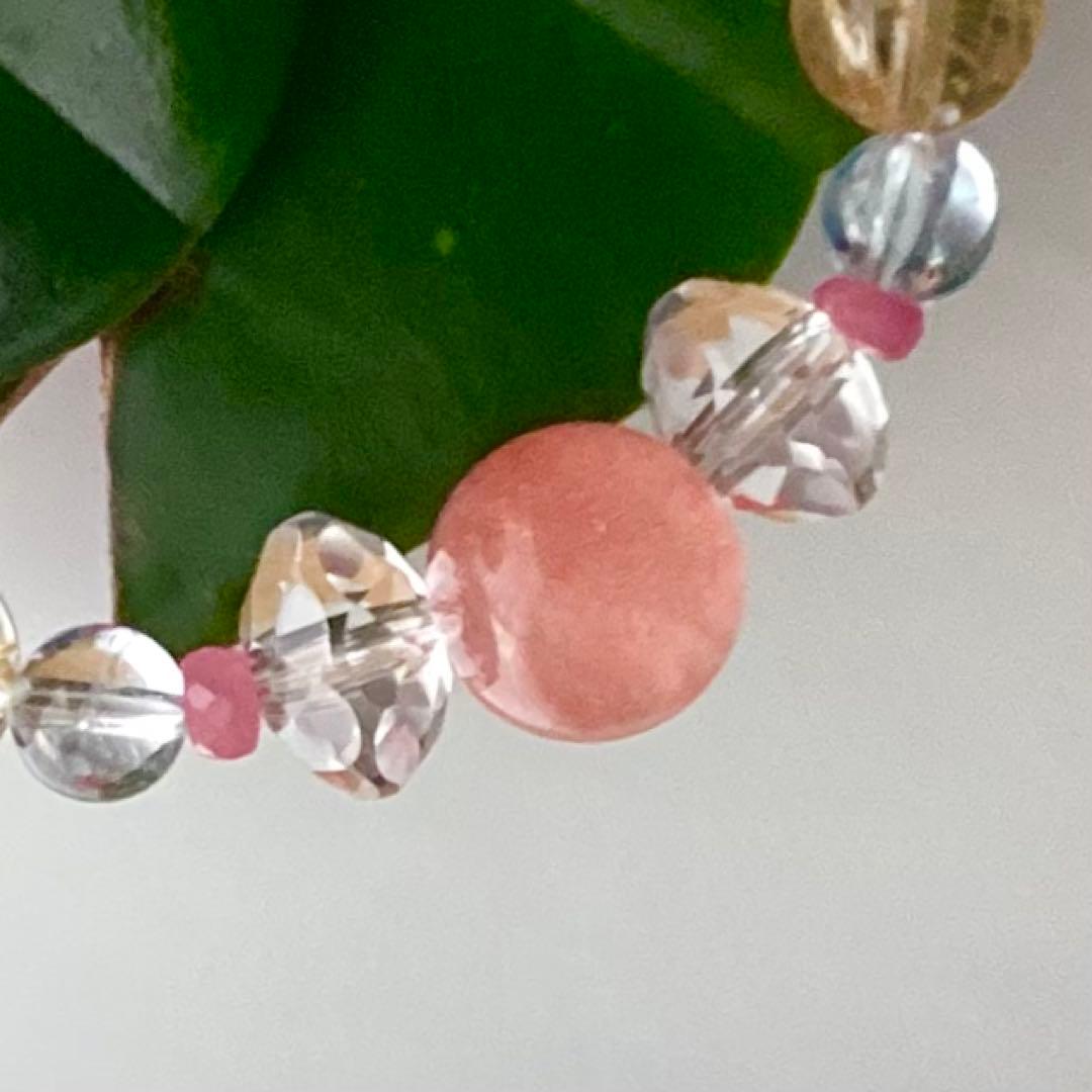 天然石★ブレスレット ストロベリークォーツ ♪ 352