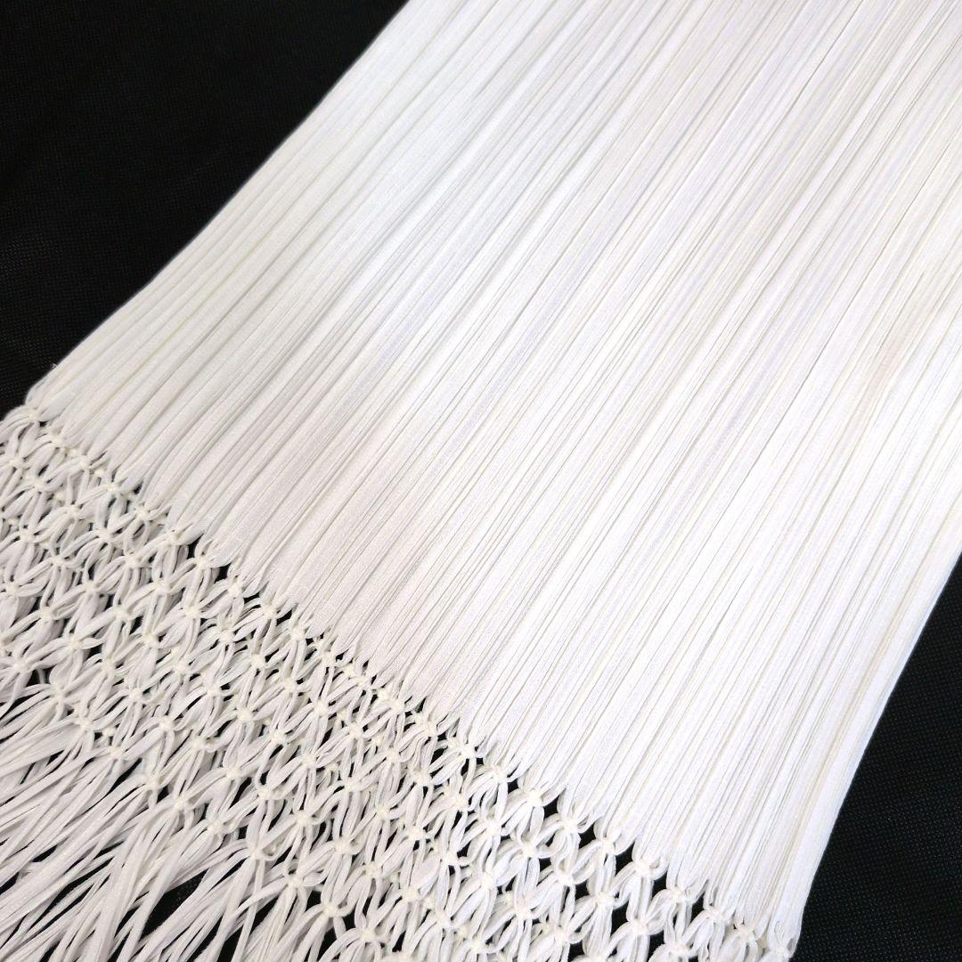 美品✨️プリーツプリーズイッセイミヤケ フリンジ裾編みタンクトップ ノースリーブ