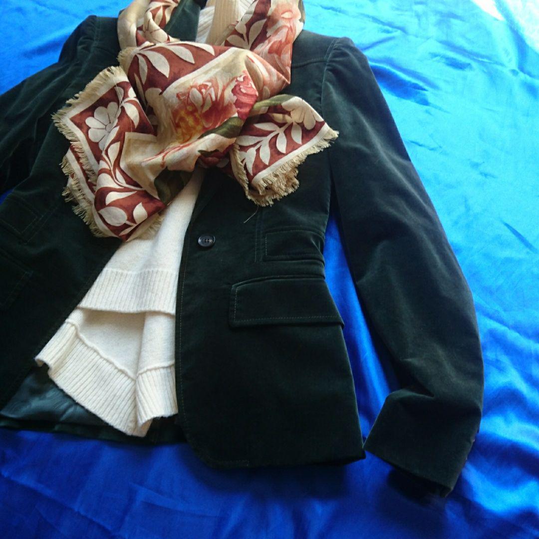 大人クール♪正規品グッチGUCCI　テーラードジャケット　グリーン系　４４サイズ