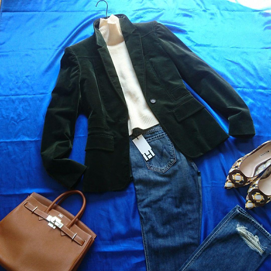 大人クール♪正規品グッチGUCCI　テーラードジャケット　グリーン系　４４サイズ